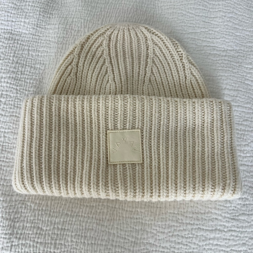 Varley Cresta Rib Beanie Wool Cream